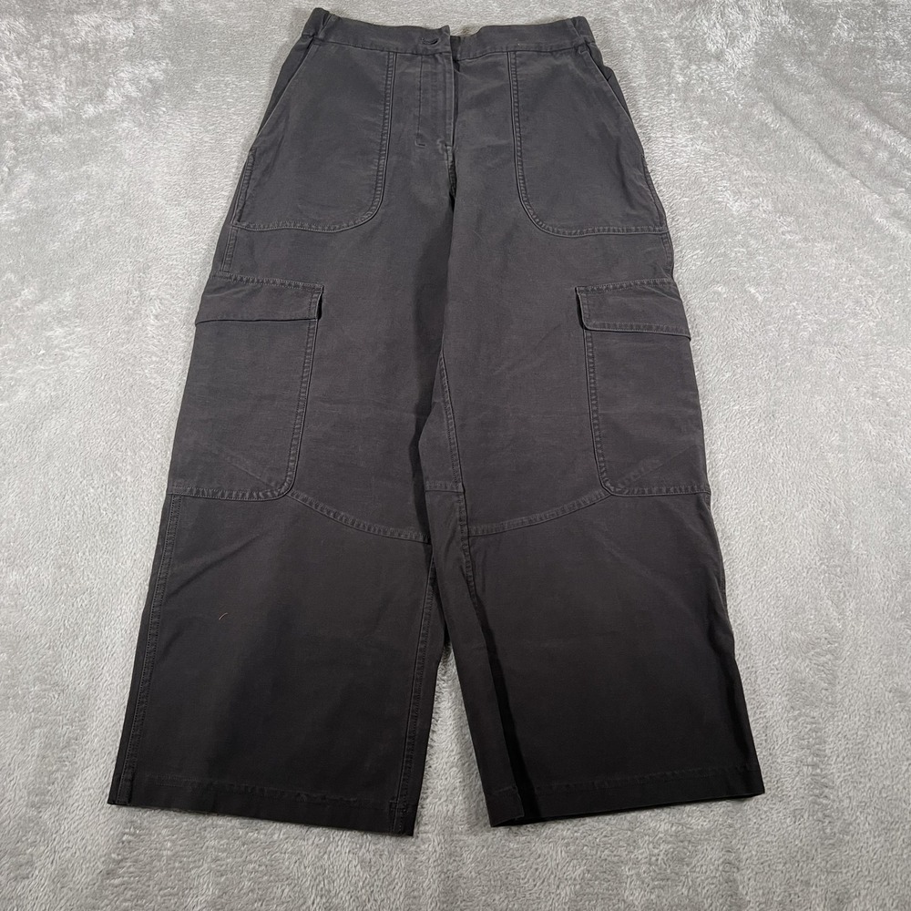 Lululemon Pant Womens 26 Dark Gray Light Utilitech Cargo Wide Leg High Rise Crop